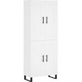  Visoka komoda bijela 69,5x34x180 cm konstruirano drvo Slike