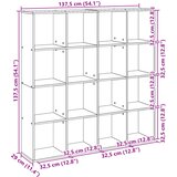 Ormarić za knjige boja dimljenog hrasta 137,5x29x137,5cm drveni | shoptok.hr
