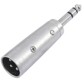 30226455 XLR adapter [1x XLR vtič 3-polni - 1x klinken vtič 6.3 mm (stereo)] srebrna, (20428066)