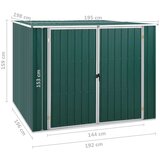 vidaXL Vrtno spremište zeleno 195 x 198 x 159 cm od pocinčanog čelika | shoptok.hr