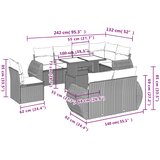  9-dijelni set vrtnih sofa s jastucima poliratan smeđi | shoptok.hr