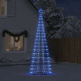 vidaXL Osvetljena novoletna jelka stožec 550 LED modra 304 cm | Shoptok.si