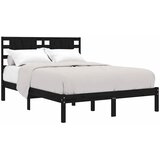 Okvir za krevet od masivne borovine crni 200 x 200 cm | shoptok.hr