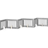  Vrata za pse z stojali 6 pcs Siva Sonoma 80 x 60 cm, (5000232712) | Shoptok.si