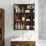  Kupaonski ormar s ogledalom Dimljeni hrast 40 x 10,5 x 60,5 cm | shoptok.hr