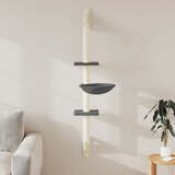 vidaXL Zidna penjalica za mačke i stup za grebanje tamnosiva 142 5 cm | shoptok.hr
