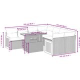 9-dijelni set vrtnih sofa od poliratana s jastucima sivi | shoptok.hr