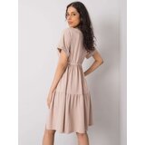 RUE PARIS Dress-RV-SK-6761.68-beige | Shoptok.si