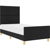 vidaXL Postelja Črna 90x190 cm Tkanina, (22049633) | Shoptok.si