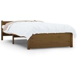  Posteljni okvir medeno rjav iz trdnega lesa 75x190 cm 2FT6, (20684783) | Shoptok.si