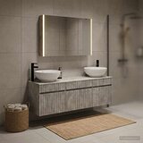  Set ormarića za kupaonicu 4 kom. Betonska siva | shoptok.hr
