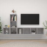  3-dijelni set TV ormarića siva boja betona konstruirano drvo | Eponuda.ba