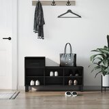 vidaXL Omarica za čevlje črna 102x36x60 cm inženirski les Cene