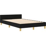 Krevetna konstrukcija s uzglavljem Crna 120 x 200 cm tkanina | shoptok.hr