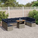  Komplet za jedilnico v vrtu 11 pcs Siva in mornarsko modra, (5000134406) | Shoptok.si