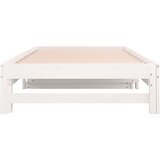  Izvlečna dnevna postelja bela 2x(90x190) cm trdna borovina, (20726455) | Shoptok.si