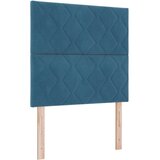  s opruga kutije s uzglavljem Plava 100 x 200 cm Baršun | shoptok.hr