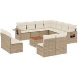 vidaXL 12-dijelni set vrtnih sofa od poliratana s jastucima bež | shoptok.hr