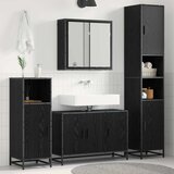  Set namještaja za kupaonicu 3 kom. Crni hrast Konstruirano drvo Crna 90 x 33 x 60 cm | shoptok.hr