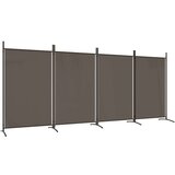 Sobna Paravan 4-delni antracitna 346x180 cm blago, (20594889) | Shoptok.si