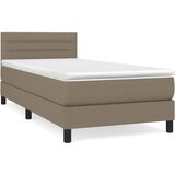  Krevet s oprugama i madracem smeđesivi 90x200 cm od tkanine | shoptok.hr
