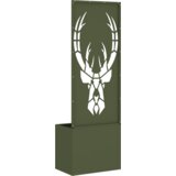 vidaXL Vrtno korito z dekorativno ploščo Olivno zelena 50 x 140 cm | Shoptok.si