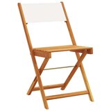  3-dijelni bistro set od tkanine i masivnog drva krem bijelim | shoptok.hr