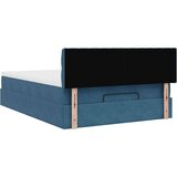 vidaXL otomanski krevet s madracem&led tamnoplavi 140x190cm baršunasti | shoptok.hr