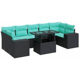  8-dijelni set vrtnih sofa od poliratana s jastucima crni bagrem | shoptok.hr
