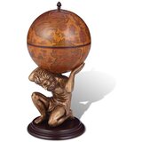 vidaXL globus z barom / stojalo za vino Atlas dizajn 42x42x85 cm | Shoptok.si