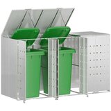  Skladištenje kanti za 3 kante Srebrno 340 x 77.5 x 115.5 cm | shoptok.hr