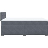 Box spring krevet s madracem tamnosivi 120 x 200 cm baršunasti | shoptok.hr