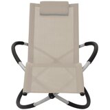  Vanjska geometrijska ležaljka za sunčanje čelična krem | shoptok.hr