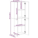 vidaXL Ormar za spise smeđi hrast 60x32x153 cm izrađeno drvo | shoptok.hr
