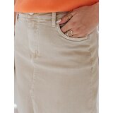DStreet Spódnica jeansowa maxi TELL ME MAXI beżowa | Shoptok.si
