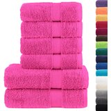  6-dijelni vrhunski set ručnika SOLUND ružičasti 600 gsm | shoptok.hr