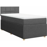  Krevet s oprugama i madracem tamnosivi 90x200 cm od tkanine | shoptok.hr