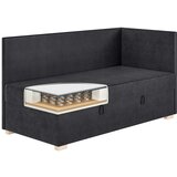 Ghado Temno modra kotna otroška postelja s prostorom za shranjevanje z vzmetnico 90x200 cm Flexi - | Shoptok.si