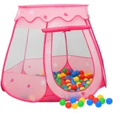 vidaXL Otroški šotor za igranje roza 102x102x82 cm