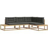  Set vanjskih sofa Bijela 277,5 x 198,5 x 73 cm Poliester | shoptok.hr