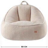  Stolica s naslonom i tabureom od samta Comfy 4.0 &amp;ndash; bež Slike