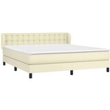  Boxspring - Krevet s oprugama i madracem krem 180x200 cm od umjetne kože - Krema 180 x 200 cm gumbi | shoptok.hr