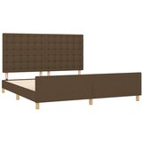  Okvir za krevet bez madraca tamnosmeđi 160x200 cm od tkanine | shoptok.hr