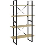 Ormarić za knjige s 4 razine boja hrasta 80x30x140 cm drveni | shoptok.hr