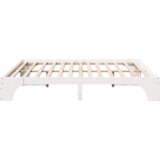  Krevetni okvir Bijela Masivno drvo 200 x 200 cm Minimalistički | shoptok.hr