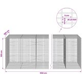  Gabion s žicom debljine 3,5 mm i mrežom 5x2,5 cm 550x100x100 cm Slike