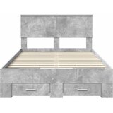  Krevetna konstrukcija s ladicama Betonska siva 120 x 200 cm | Eponuda.ba