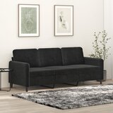 vidaXL Trosjed od tkanine crna 180 cm baršunasti Cijene