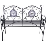 Garden Pleasure Črna kovinska vrtna klop Jalua – | Shoptok.si