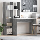 vidaXL Stol Sivi hrast sonoma 138.5 x 55 x 143 cm Konstruirano drvo | shoptok.hr